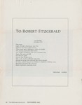 To Robert Fitzgerald on His Birthday, 20 October 1984 by William Alfred and The Harvard Advocate