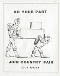 "Do Your Part" flyer, Country Fair 1984 by Brooklyn College and Robert Garitta