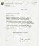 Donation solicitation letter to faculty, March 17, 1983 by Brooklyn College and Hilary A. Gold