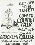 "Get off your Tuffet" flyer, Country 1983 by Brooklyn College and G. Stickland