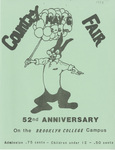 Drawing of rabbit holding balloons flyer for Country Fair 1983 by Brooklyn College and Trevor Green