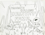Aliens reading Country fair sign, flyer, 1984 by Brooklyn College and Jack Imperato