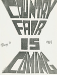 "Country Fair is Coming" flyer for 1984 by Brooklyn College and Lucinda Prince