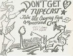 "Don't get Typecast" flyer for the 1985 Country Fair by Brooklyn College and James Wert