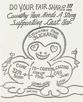 "Do Your Fair Share" flyer for 1985 Country Fair by Brooklyn College and James Wert