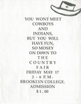 "You Won't Meet Cowboys and Indians" flyer 1991 by Brooklyn College