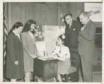 Two Female Students Signing Up For Farm Work by Brooklyn College
