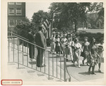 Students on Campus Leaving Brooklyn by Arnold Eagle