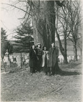 Students Standing in Front of Cemetery by Brooklyn College