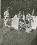 Female Students in a Cemetery by Arnold Eagle