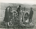 Students Posing With Tractor by Brooklyn College