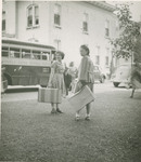 Students with Suitcases by Arnold Eagle