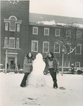 Students with Snowman by Brooklyn College