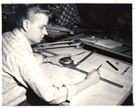 Student Working at Draft Table by New York Trade School