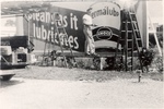 Sign Painting Student Working Outside by New York Trade School